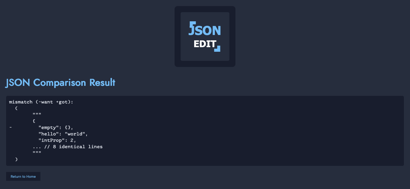 JSON Comparison